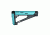 Hogue AR-15/M-16 OverMolded Fixed Buttstock - Fits A2 Buffer Tube, Aqua, 13441