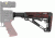 HOGUE AR15/M16 OverMold Collapsible Buttstock Assy, Includes Mil-Spec Buffer Tube and Hardware, Red Lava Rubber 15445