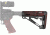 HOGUE AR15/M16 OverMold Collapsible Buttstock, Fits Comm. Buffer Tube, Red Lava Rubber 15450