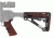 HOGUE AR15/M16 Kit, Finger Groove Beavertail Grip and OverMold Collapsible Buttstock, Fits Mil-Spec Buffer Tube, Red Lava Rubber 15456