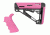 HOGUE AR15/M16 Kit, Finger Groove Beavertail Grip and OverMold Collapsible Buttstock, Fits Comm. Buffer Tube, Pink Rubber 15755