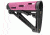 HOGUE AR15/M16 Kit, Finger Groove Beavertail Grip and OverMold Collapsible Buttstock, Fits Comm. Buffer Tube, Pink Rubber 15755