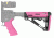 HOGUE AR15/M16 Kit, Finger Groove Beavertail Grip and OverMold Collapsible Buttstock, Fits Comm. Buffer Tube, Pink Rubber 15755