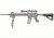 HOGUE AR15/M16 Kit, Finger Groove Beavertail Grip and OverMold Collapsible Buttstock, Fits Mil-Spec Buffer Tube, OD Green Rubber 15256
