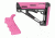 HOGUE AR15/M16 Kit, Finger Groove Beavertail Grip and OverMold Collapsible Buttstock, Fits Mil-Spec Buffer Tube, Pink Rubber 15756