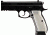 Hogue CZ-75 - CZ-85 Checkered Aluminum - Brushed Gloss Clear Anodized 75175