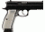 Hogue CZ-75 - CZ-85 Checkered Aluminum - Brushed Gloss Clear Anodized 75175