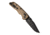 Hogue Deka Folding Knife, 3.25 in CPM MagnaCut Stainless Steel Clip Point Blade, Black Cerakote, Flat Dark Earth Glass Fiber Reinforced Polymer Handle, 24377