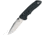 Hogue Deka Folding Knife, 3.25 in CPM 20CV Stainless Steel Wharncliffe Blade, Stone Tumbled, Black G10 Handle, 24279