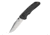 Hogue Deka Folding Knife, 3.25 in CPM MagnaCut Stainless Steel Clip Point Blade, Stone Tumbled, Black Glass Fiber Reinforced Polymer Handle, 24379
