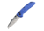 Hogue Deka Folding Knife, 3.25 in CPM MagnaCut Stainless Steel Wharncliffe Blade, Stone Tumbled, Blue Glass Fiber Reinforced Polymer Handle, 24363