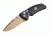 Hogue EX-01 3.5in Sig Emperor Scorpion Folder Drop Point Blade, FDE PVD, G-10 with Sig Medallion, Black/FDE 36170