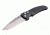 Hogue EX-03 4in Folder Drop Point Blade Tumble Finish Polymer Frame - Matte Black 34350