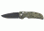 Hogue EX-A01 3.5in Automatic Folder Drop Point Blade Black Kote G-10 Frame,G-Mascus Green 34138