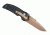 Hogue EX-A01 Sig Emperor Scorpion Automatic Folding Knife,  3.5in, 154CM Stainless Steel, Drop Point Blade, FDE PVD, G-10 Frame Solid Black FDE Sig Medallion, 36130