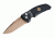 Hogue EX-A01 Sig Emperor Scorpion Automatic Folding Knife,  3.5in, 154CM Stainless Steel, Drop Point Blade, FDE PVD, G-10 Frame Solid Black FDE Sig Medallion, 36130