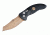 Hogue EX-A04 3.5in Sig Emperor Scorpion Automatic Folder Wharncliffe Blade, FDE PVD, G-10 Frame - Solid Black - FDE Sig Medallion 36420