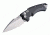 Hogue EX-A05 Automatic Folding Knife, 3.5in, CPM 154 Stainless Steel, Spear Point Blade, Stone Tumbled, Matte Black Aluminum Handle, 34530