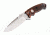 Hogue EX-F01 5.5in Sig Fixed Drop Point Blade, A-2 Bead Blast, Clear Finish, Black Sheath, Reinforced Rosewood Scales Sig Medallion 37175
