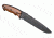 Hogue EX-F01 7in. Fixed Drop Point Blade A-2 Black Kote Wood Scales, Coco Bolo 35156