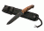 Hogue EX-F01 7in. Fixed Drop Point Blade A-2 Black Kote Wood Scales, Coco Bolo 35156