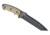 Hogue EX-F01 7in Fixed Tanto A-2 Steel Blade w/Black Automatic Retention Sheath, Black Finish, G10 Flat Dark Earth Scales, 35107