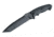 Hogue EX-F01 7in Fixed Tanto A-2 Steel Blade w/Black Automatic Retention Sheath, Black Finish, G10 Solid Black Scales, 35109