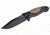 Hogue EX-F02 4.5in. Fixed Clip Point Blade Black Kote Auto Retention Sheath Black, Rubber OverMold Handle Dark Earth 35253