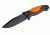 Hogue EX-F02 4.5in. Fixed Clip Point Blade Black Kote Auto Retention Sheath Black, Rubber OverMold Handle Hunter Orange 35254