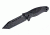 Hogue EX-F02 4.5in. Fixed Tanto Blade Black Kote Auto Retention Sheath Black, Rubber OverMold Handle Black 35240