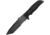 Hogue Fray 4.2in Fixed Blade Knife, Stainless Steel, Tanto Blade, Rubber Handle, Black, NSN 1095-01-466-8569, 55349