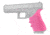 Hogue Glock HandAll Beavertail Grip Sleeve, Glock 17/17L/19X/34/34 MOS, Gen 1/2/5, Pink, 17027