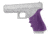 Hogue Glock HandAll Beavertail Grip Sleeve, Glock 17/17L/19X/34/34 MOS, Gen 1/2/5, Purple, 17026