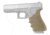 Hogue Glock HandAll Beavertail Grip Sleeve, Glock 17 MOS/17L/22/35/35 MOS/34/34 MOS/31/37, Gen 3/4, Flat Dark Earth, 17033