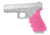 Hogue Glock HandAll Beavertail Grip Sleeve, Glock 17 MOS/17L/22/35/35 MOS/34/34 MOS/31/37, Gen 3/4, Pink, 17037