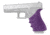 Hogue Glock HandAll Beavertail Grip Sleeve, Glock 17 MOS/17L/22/35/35 MOS/34/34 MOS/31/37, Gen 3/4, Purple, 17036