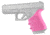 Hogue HandAll Beavertail Grip Sleeve, Glock 19 Gen1/2/5, Pink, 17057