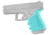 Hogue HandAll Beavertail Grip Sleeve, Glock 19 Gen3/4, Aqua, 17044