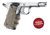 Hogue Red Laser Enhanced Grip, 1911 Officers, OverMolded Rubber, FDE, 43083