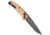 Hogue Mysto Element Folding Knife, 3.4in, CPM MagnaCut Stainless Steel, Clip Point, Richlite, Wood, Brown/Black, 24459