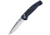 Hogue Mysto Folding Knife, 3.4in, CPM MagnaCut Stainless Steel, Clip Point, Blue Richlite Handle, 24456