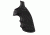 Hogue S&amp;W K&amp;L Conversion Finger Grooves Frame Round Butt Grip, Piranha G10 Solid Black 190642
