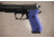 Hogue SIG Sauer P220 American Checkered Aluminum - Matte Blue Anodized 20173