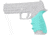 Hogue SIG Sauer P320 Full Size HandALL Beavertail Grip Sleeve, Aqua, 17604