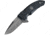 Hogue X-1 Microflip Button Lock Folding Knife, 2.75in gray Cerakote finish CPM-154 stainless drop point blade, Black textured G10 handle, 16172