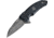 Hogue X-1 Microflip Button Lock Folding Knife, 2.75in gray Cerakote finish CPM-154 stainless Wharncliffe blade, Black textured G10 handle, 16162