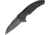 Hogue X1 Microflip Button Lock Folding Knife, 2.75 black finish 154CM stainless Wharncliffe bla, Black matte finish aluminum handle, 24166
