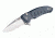 Hogue X1-Microflip Folding Knife, 2.75in Drop Point Blade, Tumble Finish Alum Frame, Matte Gray, 24172