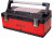 Homak 22.5in Red Metal &amp; Black Plastic Hand Carry Toolbox w/ Aluminum Handle RD00122504