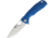 Honey Badger Knives Medium Linerlock Folding Knife, 3.13 satin finish D2 tool steel drop point blade, Blue textured GRN handle, HB1058